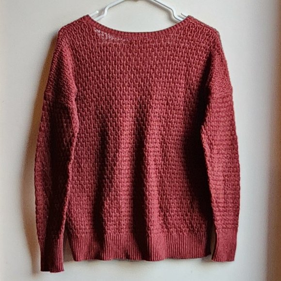 American Eagle Outfitters Burnt Sienna V-Neck Sweater Size Small - Picture 16 of 16